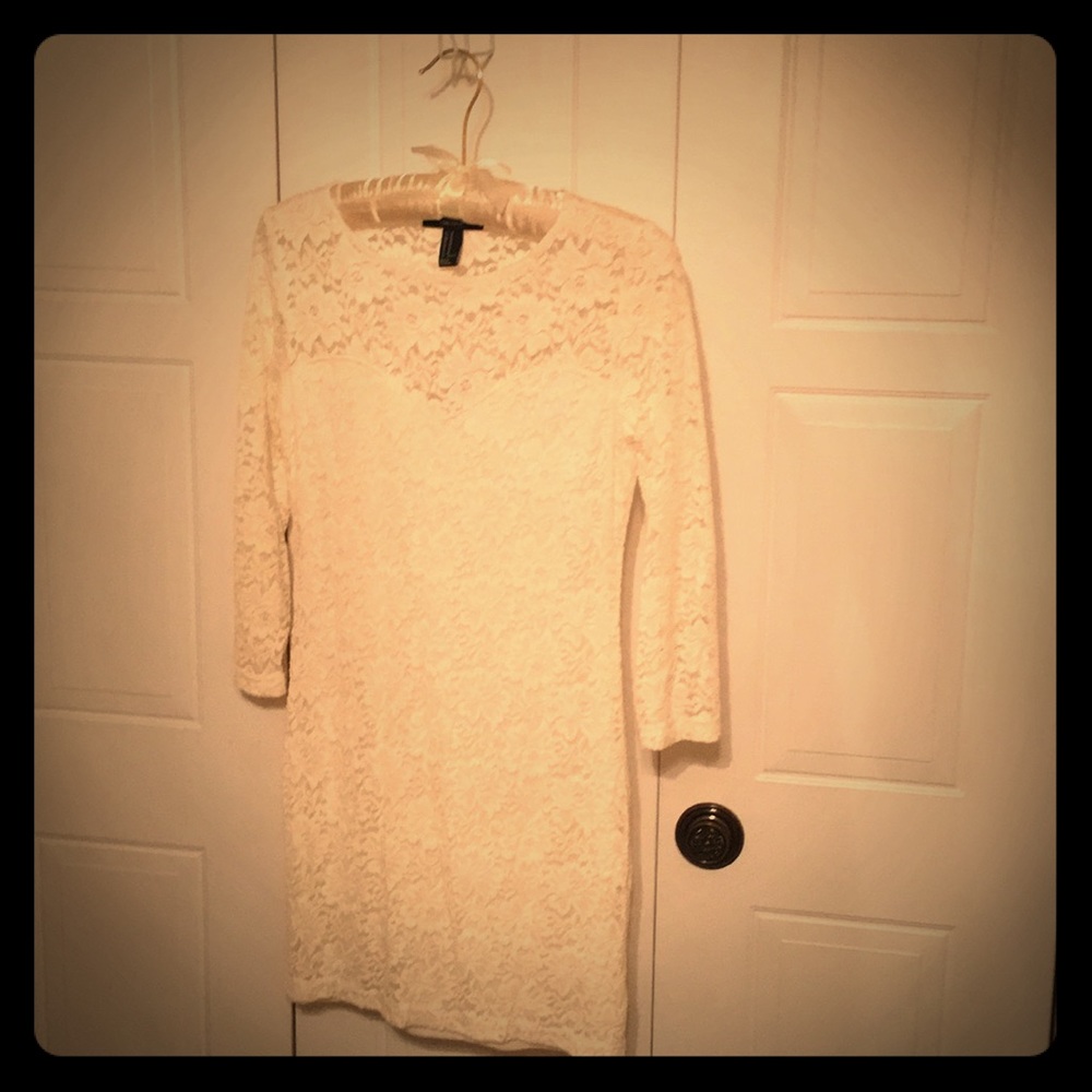 Forever 21 cream lace dress
